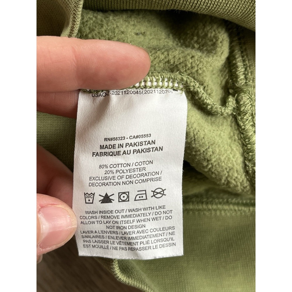Nike Sweatshirt Men's Medium Olive Green Center Swoosh Crewneck Pullover Casual - Picture 4 of 12